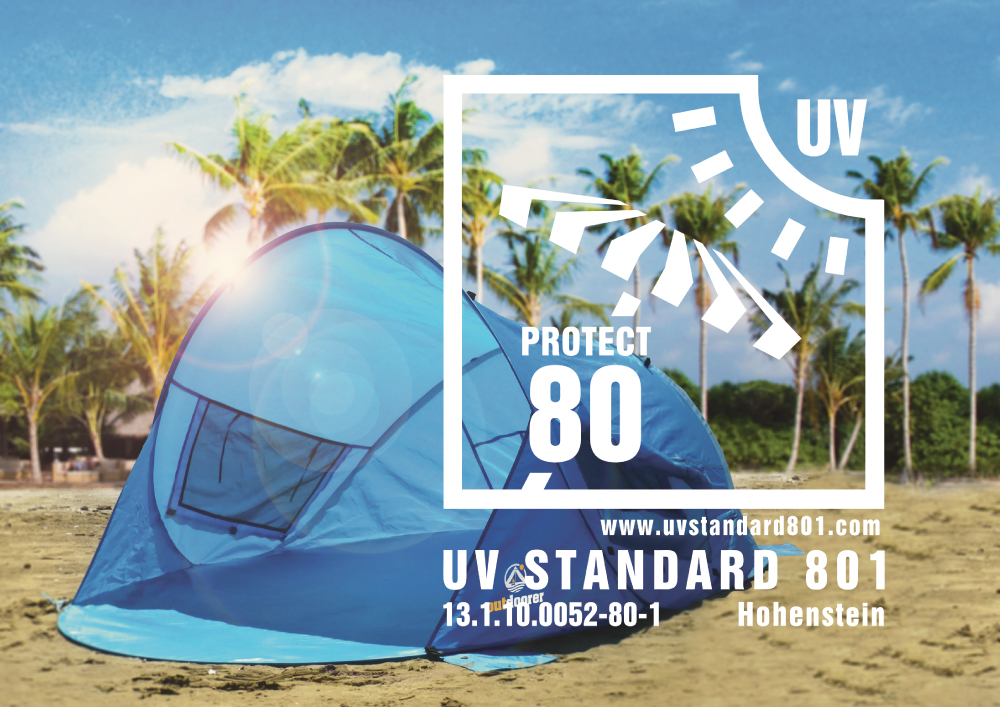 10T Strandmuschel Puerto Rico UV 80 verschließbares Strandzelt 3 Mann Sonnenschutz XXL Windschutz 