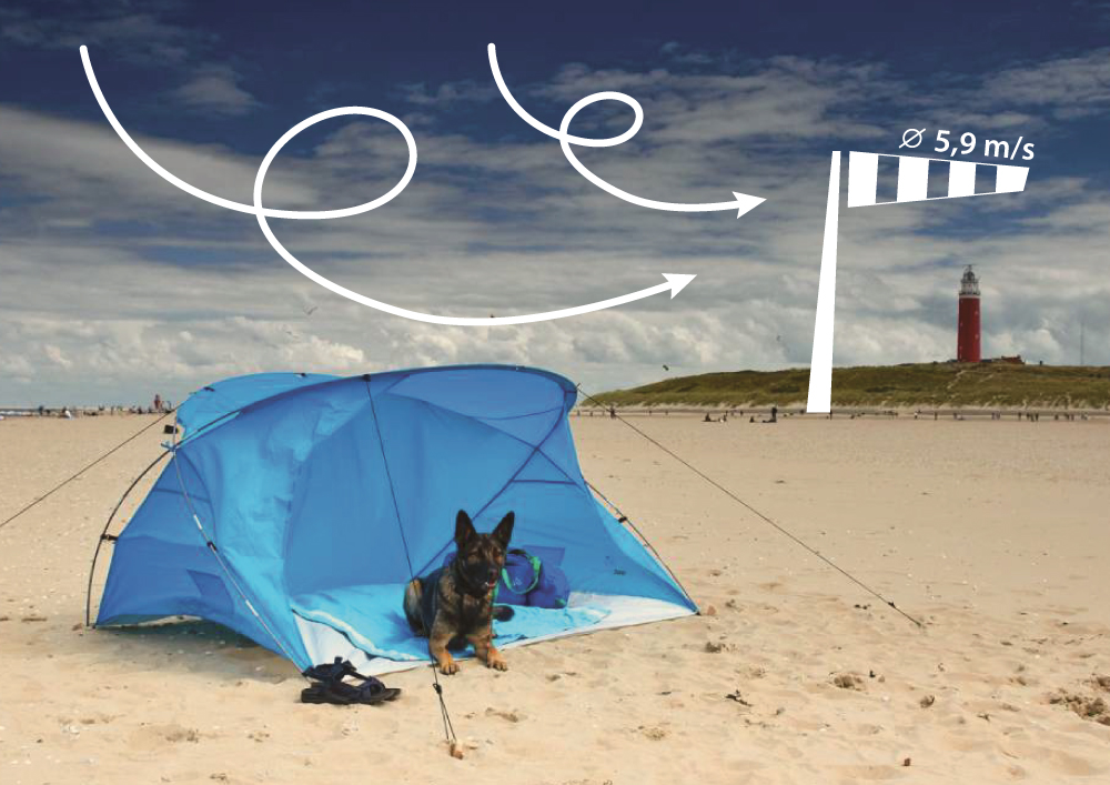 Eva UV 40 Strandmuschel 200x150x130cm Strand-Zelt Pop Up Windschutz Sonnenschutz 